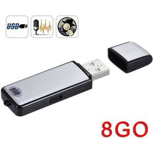 Clé USB Enregistreuse Espion 4 Go - Dictaphone Discret, Autonomie 5h, Jusqu'à 240h D'Enregistrement