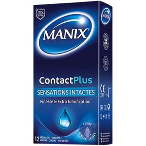 PRÉSERVATIF Manix Contact Plus Sensations Intactes 12 préservatifs