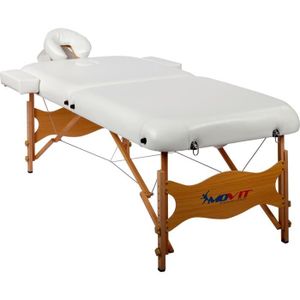 TABLE DE MASSAGE - TABLE DE SOIN MOVIT Table de massage de luxe 80cm, blanche