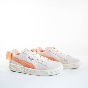 puma suede bow blanche