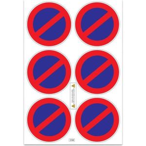 Autocollant interdiction de stationner – stationnement interdiction –  emplacement réservé- sticker en plastique 21x21cm (5)[378] - Cdiscount  Bricolage