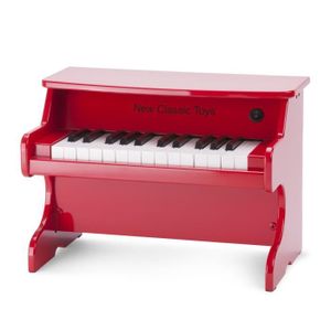 INSTRUMENT DE MUSIQUE Piano en bois pour enfant - NEW CLASSIC TOYS - E-Piano 25 touches junior - Amplificateur intégré - Rouge