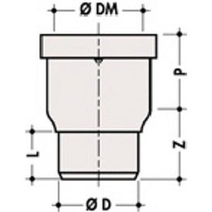 PIPE D'EVACUATION WC Pipe WC - NICOLL - Sortie droite diamètre 80mm - PVC - Blanc