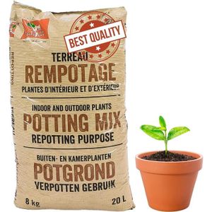 TERREAU - SABLE LA PLAINE CHASSART - Terreau Rempotage 20L - Solution Spécifique pour Plantes en Pot - Toutes Les Variétés de Plantes d'Intérieu293