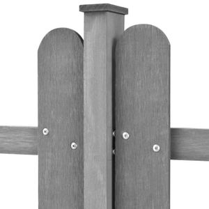 CLÔTURE - BARRIÈRE Clôture à piquets en bois composite WPC - VGEBY - 