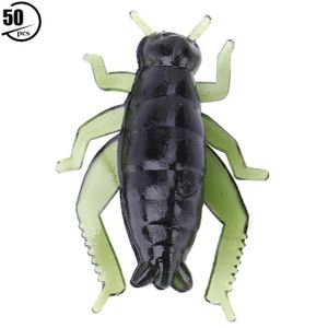 LEURRE DE PÊCHE Zerodis Cricket en plastique 50 Pcs Appats De Peche Faux Leurre Artificiel Vert Insectes En sport leurre