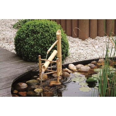 Fontaine à eau de jardin avec pompe solaire, fontaine de jardin zen,  fontaine, fontaine à eau en bambou, pompe à secouer, décoration de jardin  japonaise, 45 cm : : Maison
