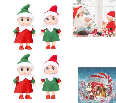 Vêtements Pour Poupée Elfe De Noël - 2 Ensembles (haut + Pantalon) - Accessoire Décoration Festive - Tissu Flanelle Doux