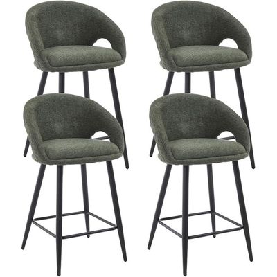 Lot De 2 Tabourets De Bar Pivotants En Lin Réglables – Confort Et Style Moderne Pour Cuisine Ou Îlot !