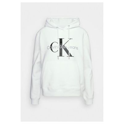 Sweat capuche gros logo Calvin klein Femme Blanc Cdiscount