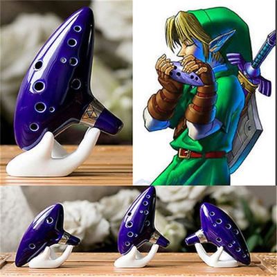 Ocarina De Zelda Ocarina Of Time 12 Trous – Plastique ABS, Accordée, Livrée Avec étui Et Livret De Chansons