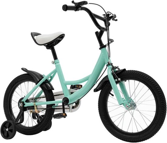 Vélo Enfant 14 Pouces Avec Roues Stabilisatrices - Pour 3 à 6 Ans, Cadre Acier, Siège Réglable, Housse De Chaîne