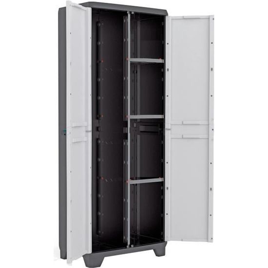 KIS Armoire de rangement utilitaire Linear 68 x 39 x 173 cm Noir et