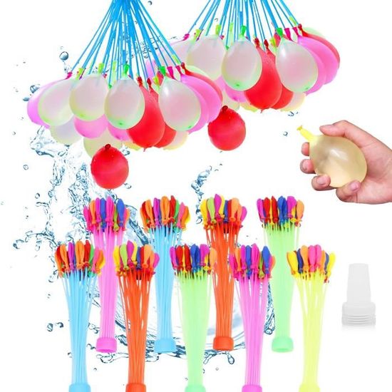 QOMJUFA Lot De 12 Bombes à Eau Réutilisables à Fermeture Automatique - Rechargeables Pour Batailles D'Eau Et Jeux Familiaux
