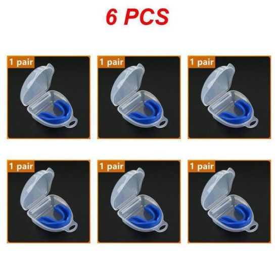 Lot De 4 Protège-dents Sport - Rugby, Boxe, MMA, Hockey - Ajustable Thermomoulable, Protection Mâchoire, Anti-vomissements - Rouge, Bleu, Noir, Transparent