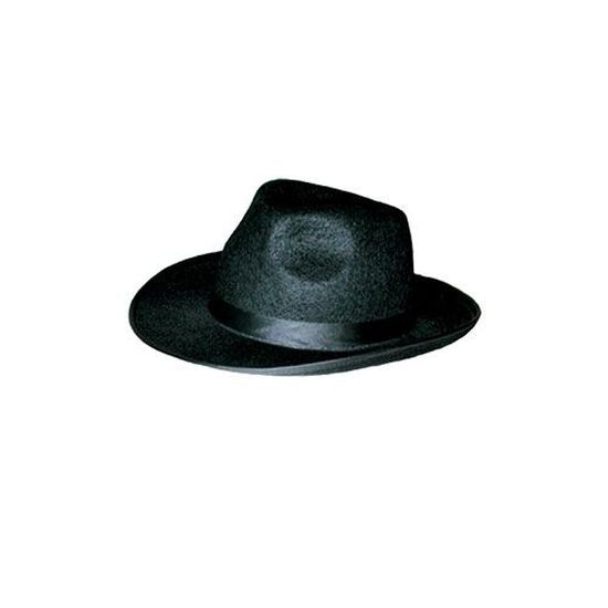 Chapeau Al Capone Noir - Feutre mixte pour adulte - Modèle Al Capone - Utilisation extérieure