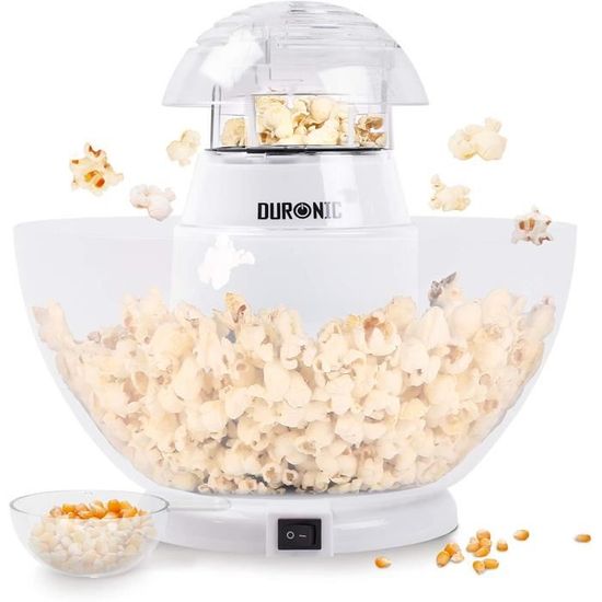 Duronic POP50 WE Appareil à Popcorn – Capacité de 50 gr avec bol