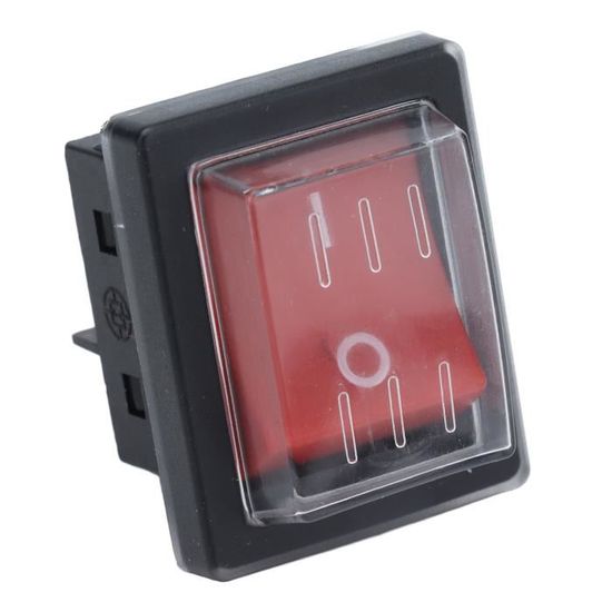 4 Pcs Interrupteur à Bascule Panneau 48x24x12mm Noir ABS