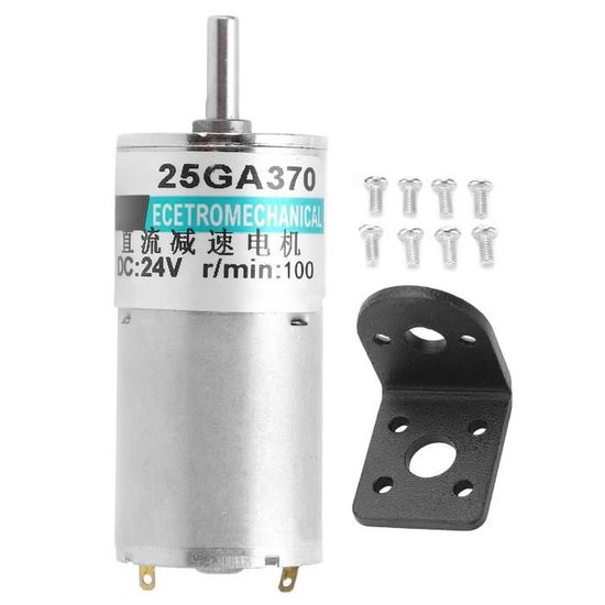 Moteur Réducteur 12V DC 2-100 RPM - Couple élevé 10 Kg.cm - Réducteur à Vis Sans Fin - Pour Fenêtres, Portes, Treuils