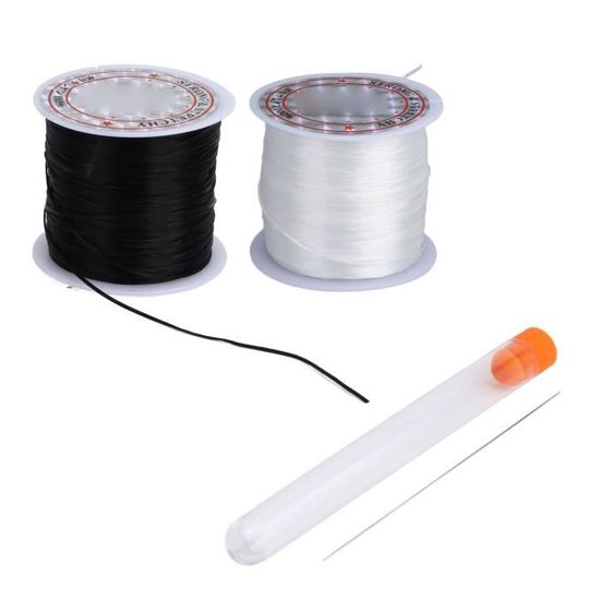 Fil De Perles, 50 M, 0,8 Mm D'épaisseur, En Nylon, Effet Métallisé