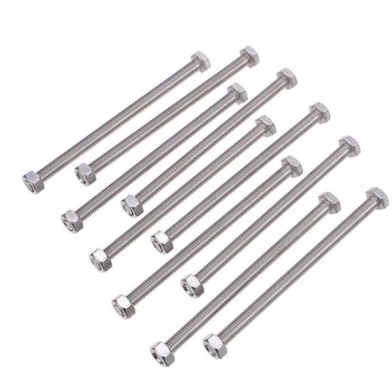 Vis à Tête Hexagonale Métrique M7 X 1 Mm - Acier Inoxydable A2 (304) - Longueurs Variées - Marque GWR Fasteners UK