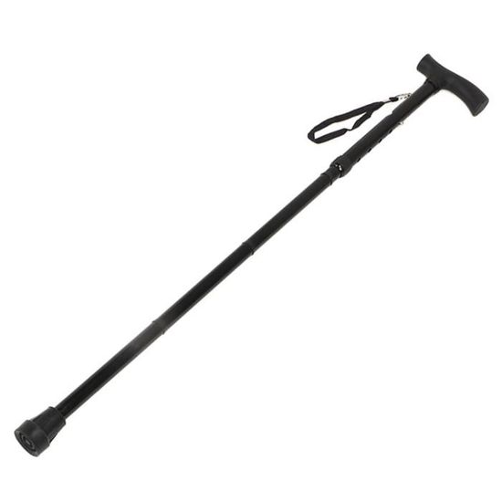 Canne De Marche Pliable Réglable Aluminium - Poignée Confort, Embout Caoutchouc