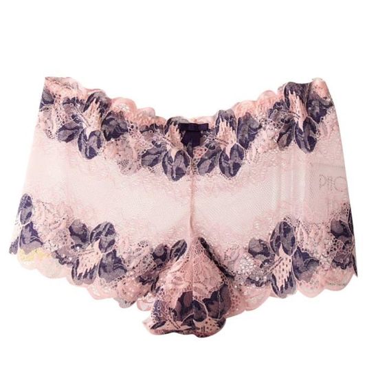 Culotte Brève Diesel Avec Dentelle Et Bouton - Taille FR 40 / EU 38 - Rose Lilas - Neuf étiqueté