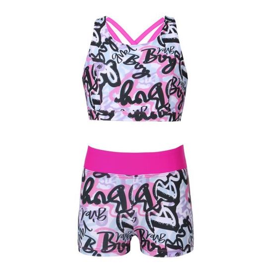 Maillot De Bain 2 Pièces Sportif Pour Fille Aquarti - Polyamide/Élasthanne - Résistant Chlore Et UV - Fabriqué En Pologne