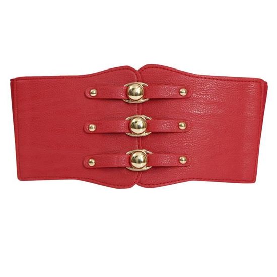 BlackButterfly Ceinture Élastique Extensible Rétro Avec Boucle Dorée - Style Vintage Élégant