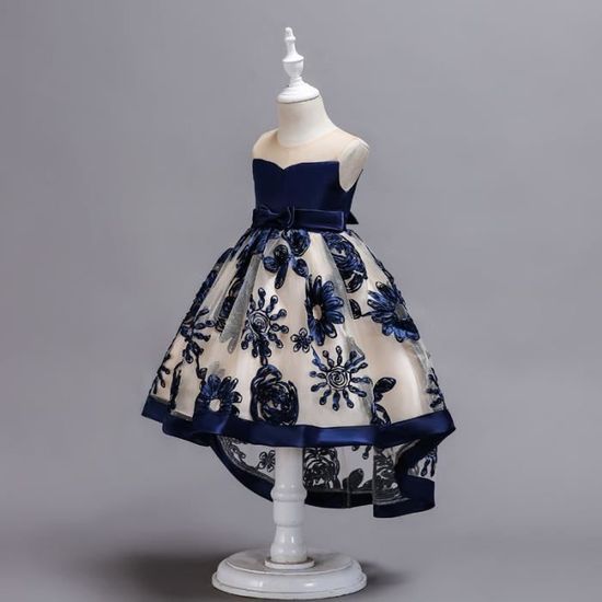 Tenue Fille 3-7 Ans Chic - Robe Sans Manches à Fleurs + Cardigan à Volants Manches Longues - Pour Mariage, Cérémonie, Printemps