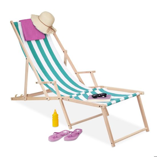 Chaise De Jardin Vintage Relaxdays - Bois Et Fonte - Accoudoirs, Basse Et Résistante 100kg