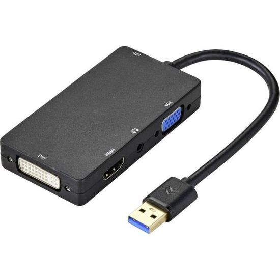 Carte graphique externe Renkforce USB 3.1 (Gen 1) HDMI™, DVI, VGA Cdiscount Informatique