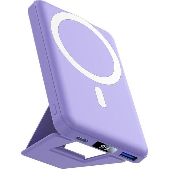 Batterie Externe Magnétique Sans Fil 10000mAh - Charge Rapide 22.5W MagSafe, Neuf
