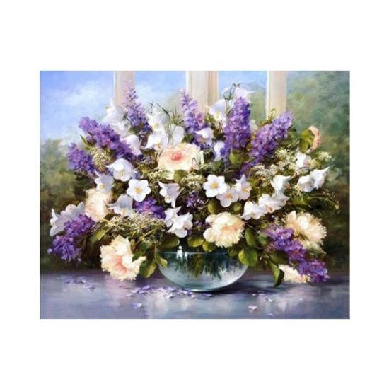 Figured' Art Peinture par numéros Adultes Toile Éléphant Pop- Couleurs - Kit de Figured' Art Peinture par numéros Adultes Toile Éléphant Pop- Couleurs - Kit de