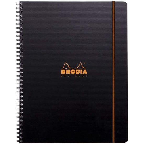 Blocco Note Rhodia 18500C A Spirale, A4, Quadretti 5x5, 80 Fogli Staccabili, Carta 80g, Arancione