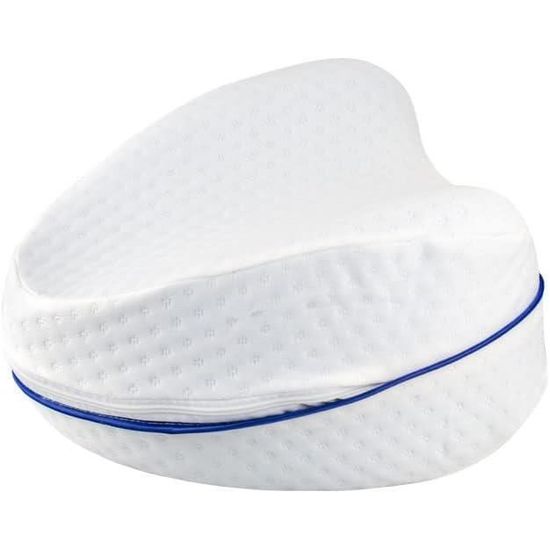 Oreiller Demi-Lune Mousse Mémoire Forme - Soutien Genoux, Dos, Jambes Pour Dormeurs Sur Le Côté Et Dos