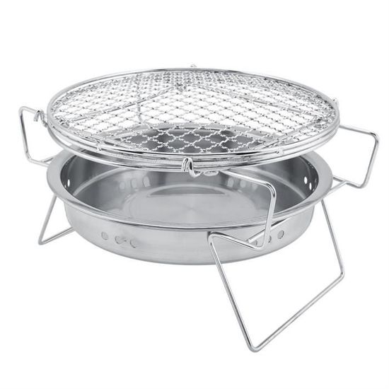 Pince de 9 pouces Poêle à bois pliant extérieur portable, barbecue