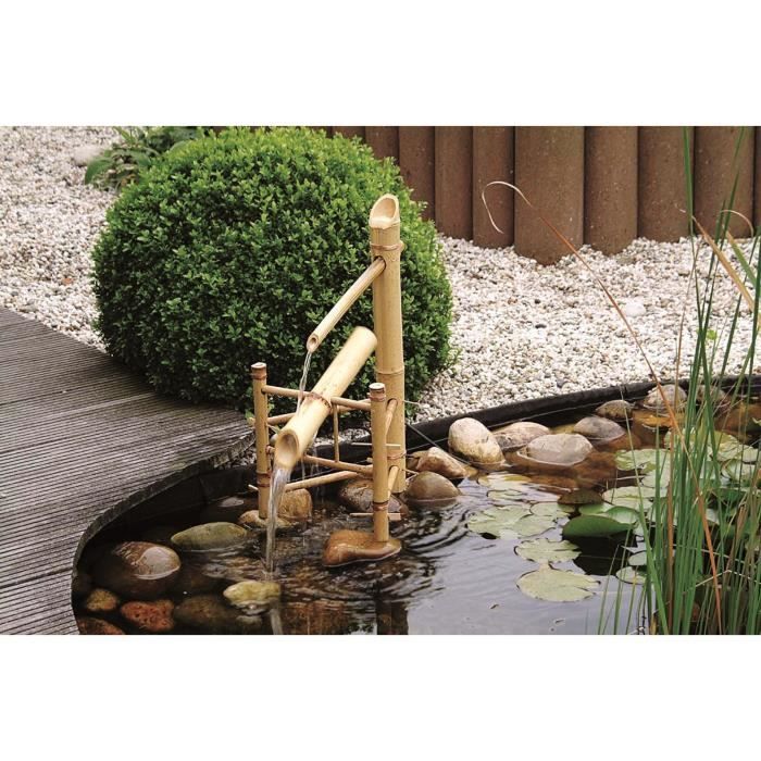 Fontaine de jardin - UBBINK - Bambou basculant pour bassin - Cascade - Bois - 66 x 39 x 30 cm