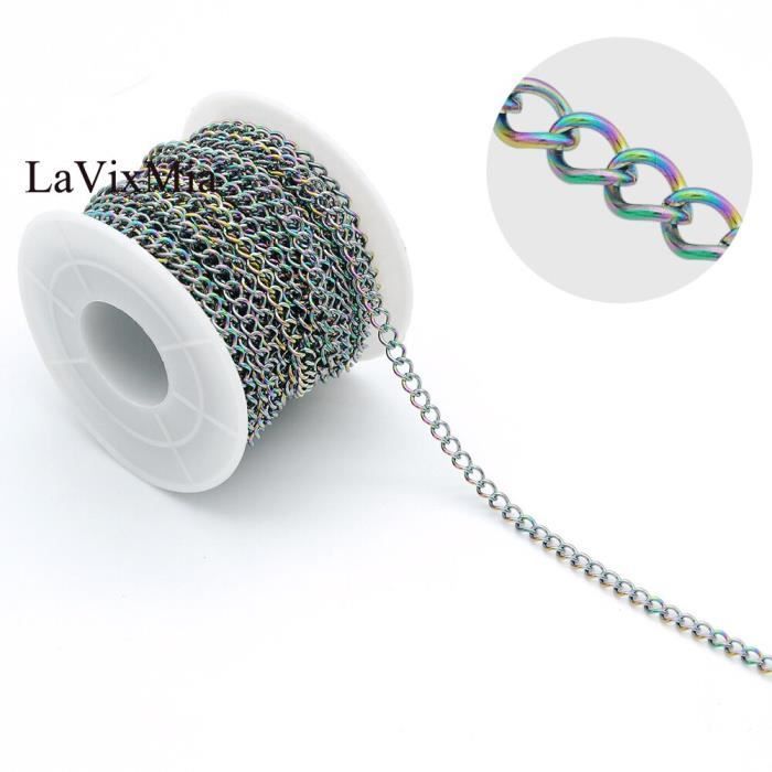 Chaînes Extension Collier Mudder - Lot De 8 Acier Inoxydable - Argent Et Or - Longueurs 5 à 15 Cm