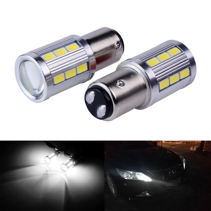 2 x ampoule 21 LED BLANC BAY15D 1157 P21W VOITURE STOP P21/5W Ampoules Feux Jour
