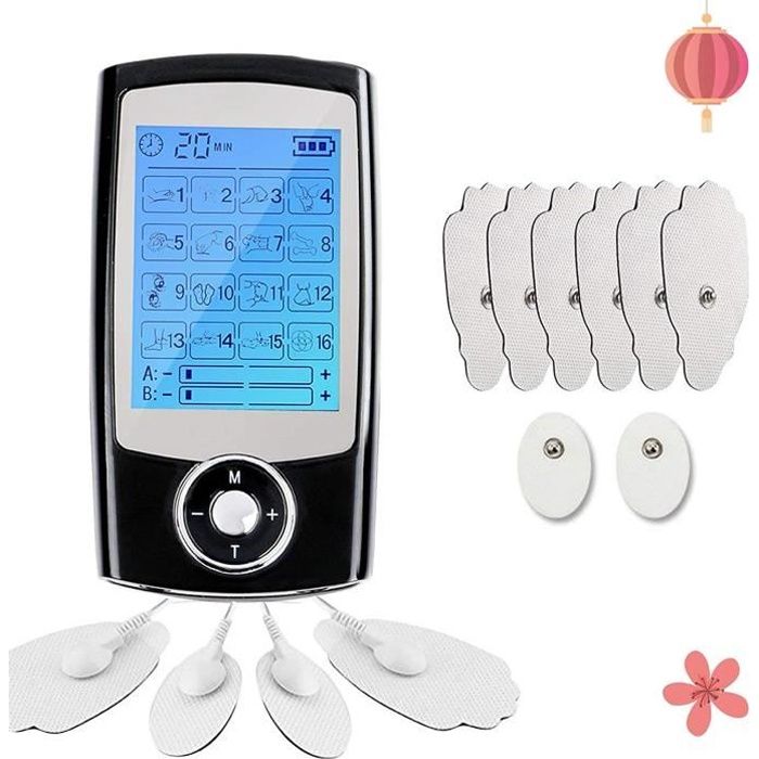 Monlida Électrostimulateur Tens Anti-Douleur professionnel et Électrostimulation Musculaire 16 programmes de Massage