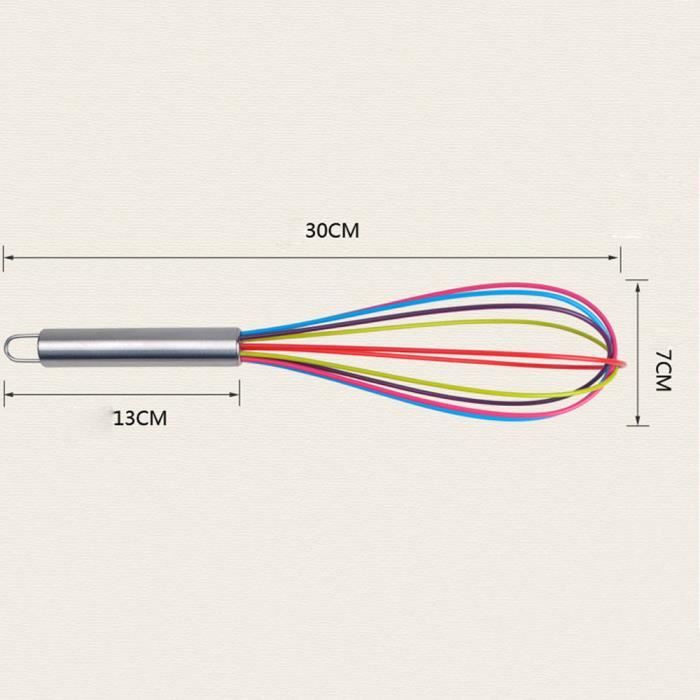 Fouet en silicone de qualité supérieure avec fouet en silicone antiadhésif résistant à la chaleur Cook Accessoires de cuisine 1503