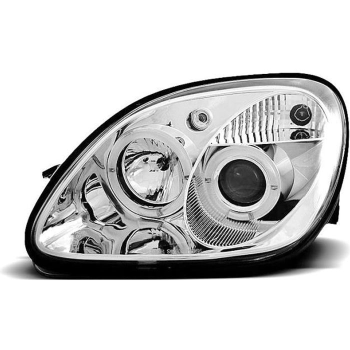 Paire de feux phares Mercedes SLK R170 96-04 Angel eyes chrome