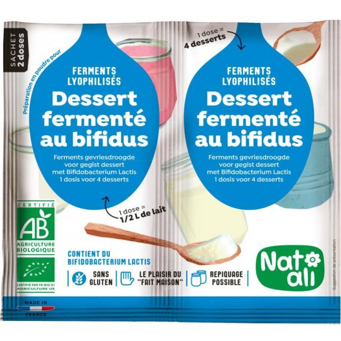 Nat-Ali - Ferment pour desserts fermentés au bifidus 2x6gr