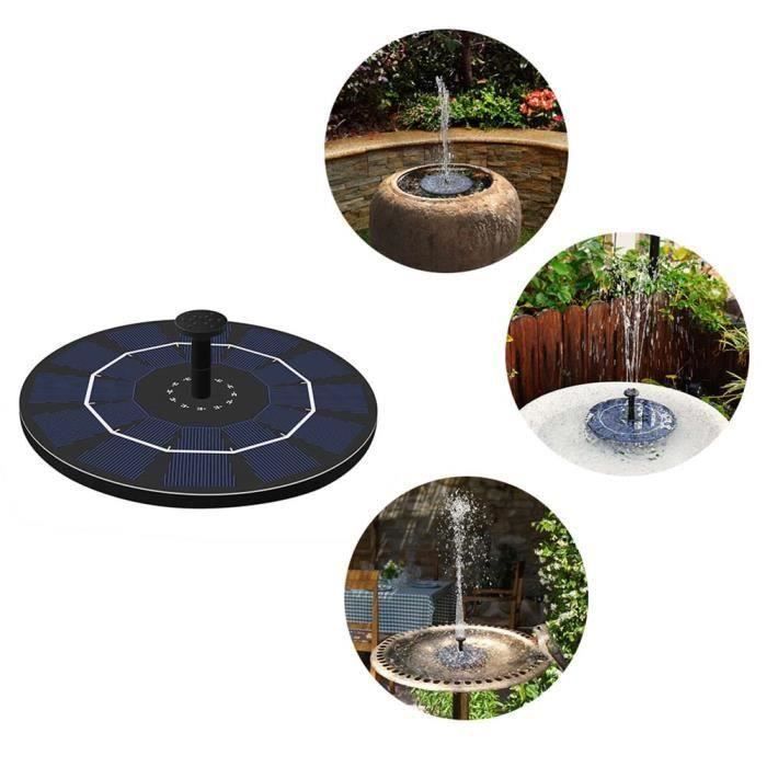 Fontaine Solaire Flottant,2,5W Pompe à Eau Solaire pour Pompe De Fontaine,pour Les Bains d'oiseaux, Les Petits étangs
