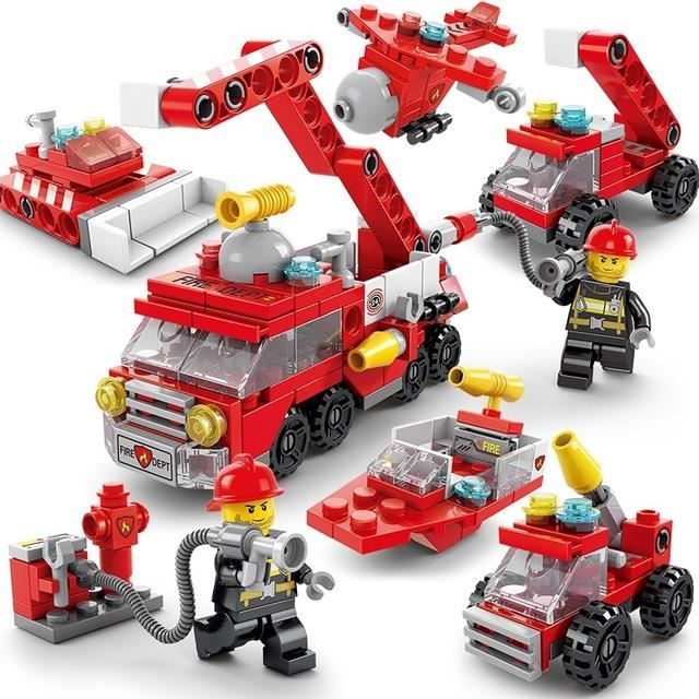 Fourniture de blocs de construction 6 en 1, jouets pour garçons, assemblage de blocs de construction, éducation précoce