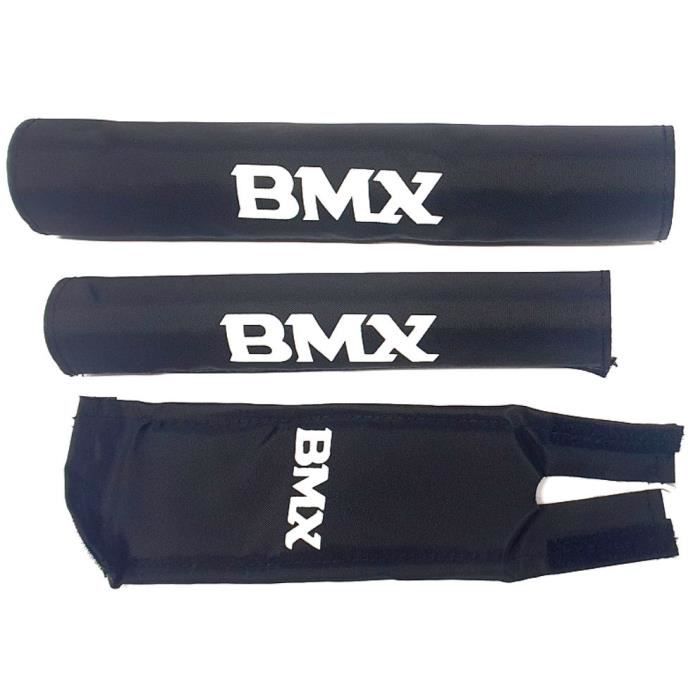 HZB jeu de coussins BMX junior polyester noir 3 pièces