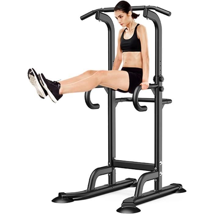 DIP STATION ur Reacuteglable Barre de TractionMusculation Power Tower Tour de Multifonction Station Dips Abdominaux Chaise Romai1810