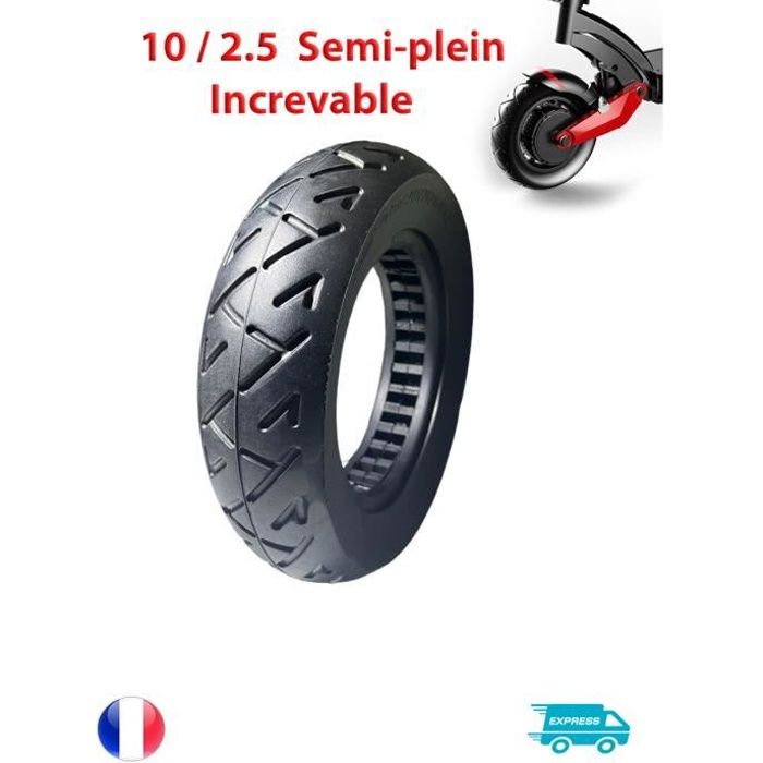 Pneu Caoutchouc Pour Trottinette électrique 10x2.75-6.5 - Résistant Et Durable