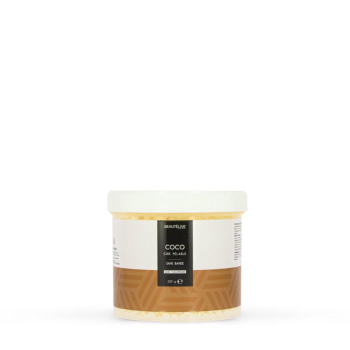 Beautélive Cire épilation peaux sensibles et délicates sans bande, parfum coco 300g , Epilation Cire Sans bandes, senteur Coco